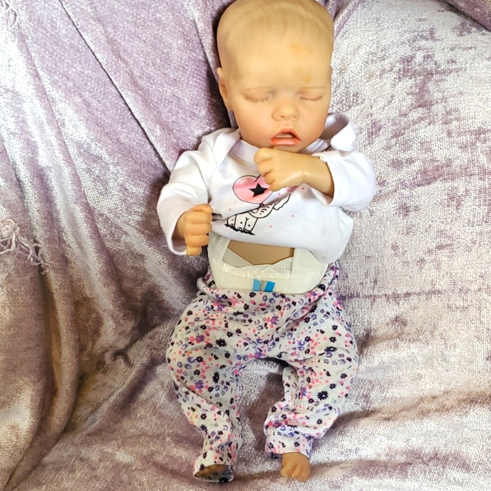 ReBORN Infant baby girl floral outfit and diaper